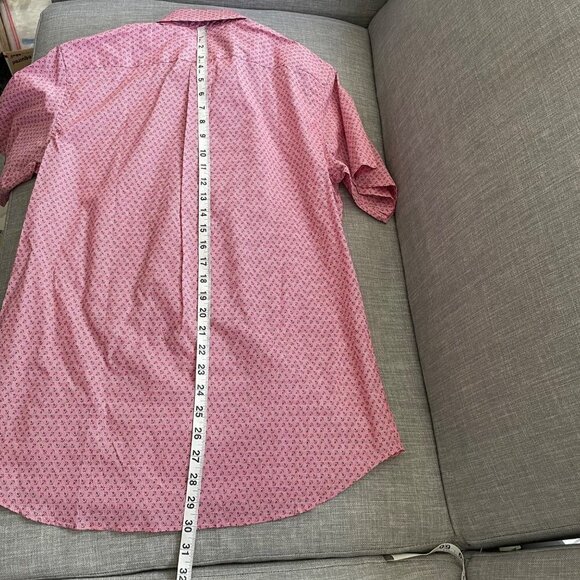 NWT J. McLaughlin Lorimer Button Down Shirt Red/Navy Mini Anchor Men's Small - Picture 10 of 10